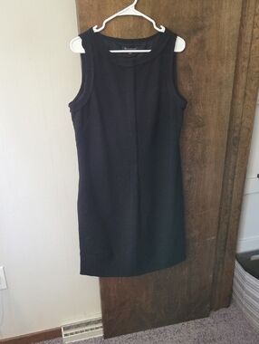 Brooks Brothers Black Sleeveless Shift Dress